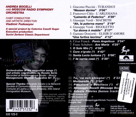 Andrea Bocelli: Viaggo Italiano [CD]