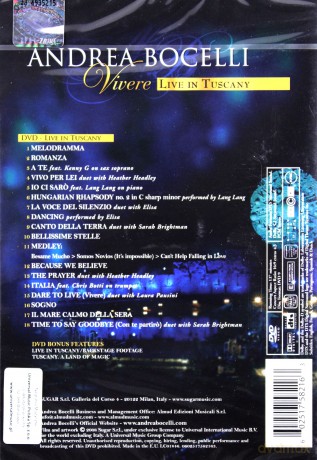 Andrea Bocelli: Vivere Live In Tuscany [DVD]