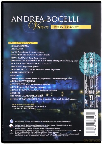 Andrea Bocelli: Vivere Live In Tuscany [DVD]