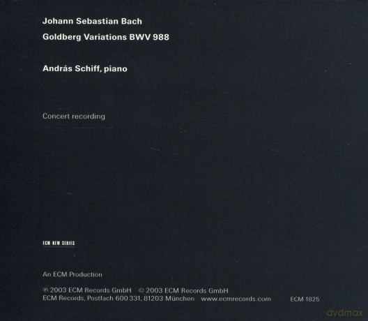 Andreas Schiff: Bach Goldberg Variations [CD]