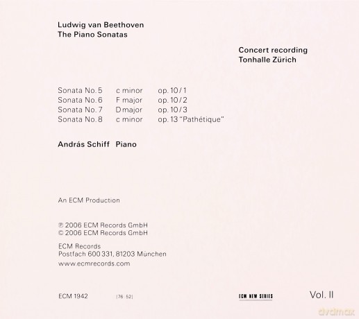 Andreas Schiff: Beethoven:Piano Sonatas Vol.2 [CD]