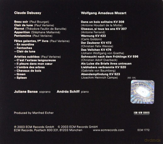 Andreas Schiff: Songs Of Debussy&Mozart [CD]