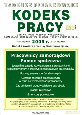 Kodeks Pracy 2009 - Tadeusz Fijałkowski [KSIĄŻKA]