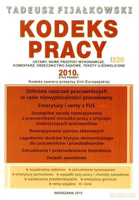 Kodeks Pracy 2010 - Tadeusz Fijałkowski [KSIĄŻKA]