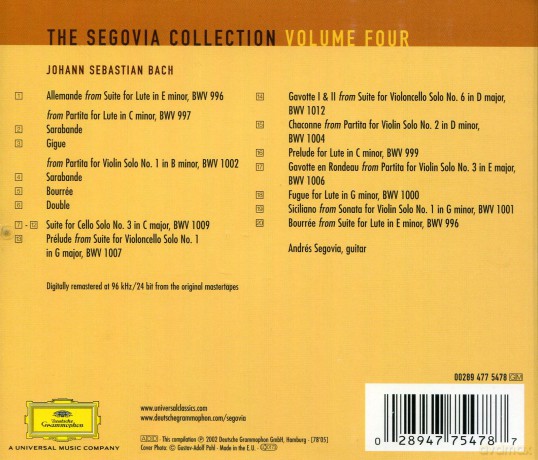 Andres Segovia: The Segovia Collection Vol.4 [CD]