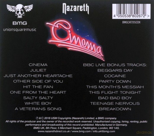 Nazareth: Cinema [CD]
