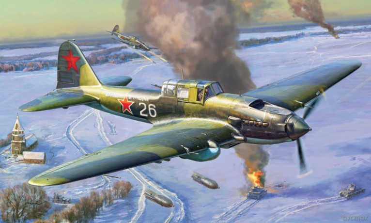 Model plastikowy IL-2 Shturmovik Mod.1943 radziecki dwumiejscowy samolot szturmowy