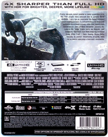 Jurassic World: Dominion (steelbook) (Limited) [Blu-Ray 4K]+[Blu-Ray]