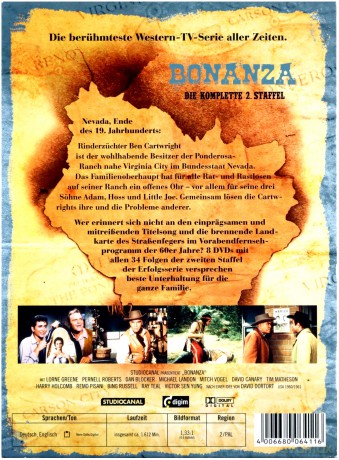 Bonanza Season 2 (8DVD]
