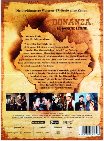 Bonanza Season 3 (8DVD]