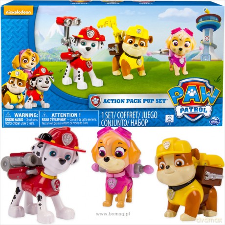 Paw Patrol (Psi Patrol) 3pak zestaw 6024060 WB6