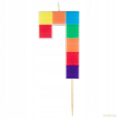 Świeczka cyferka klocki nr 7