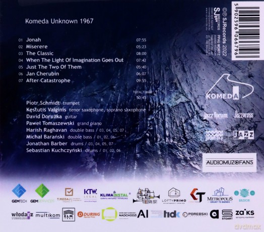 Piotr Schmidt International Sextet: Komeda Unknown 1967 [CD]