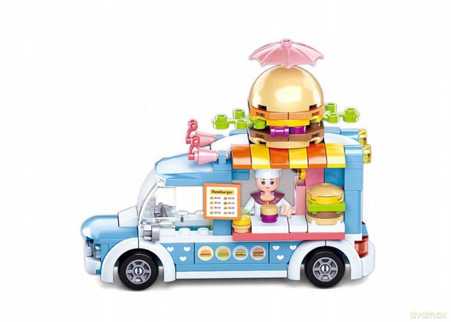 SLUBAN 154 el. Food truck z burgerami Girl's Dream M38-B0993B [KLOCKI]