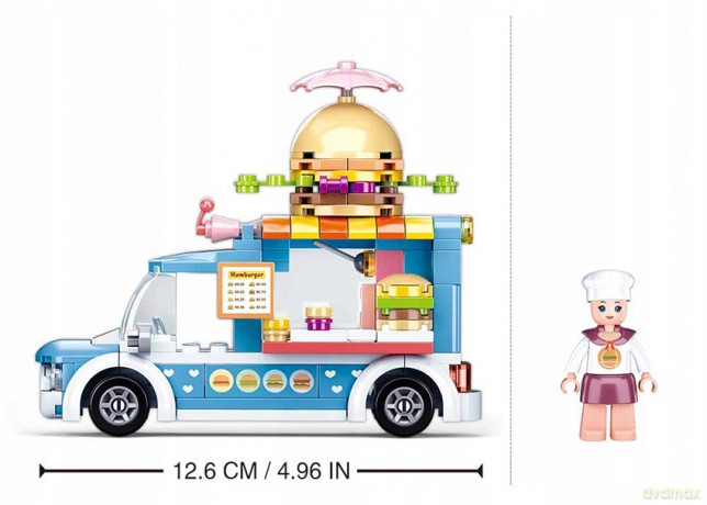 SLUBAN 154 el. Food truck z burgerami Girl's Dream M38-B0993B [KLOCKI]