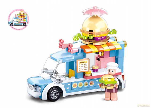 SLUBAN 154 el. Food truck z burgerami Girl's Dream M38-B0993B [KLOCKI]