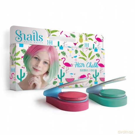 SNAILS Zmywalne kredy do włosów Hair Flamingo 2 szt.