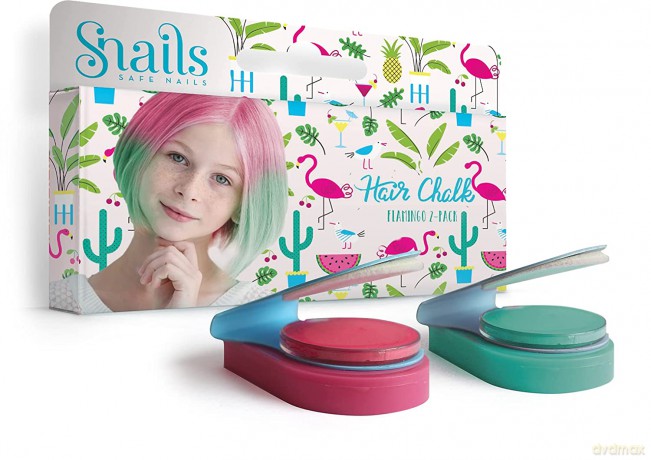 SNAILS Zmywalne kredy do włosów Hair Flamingo 2 szt.