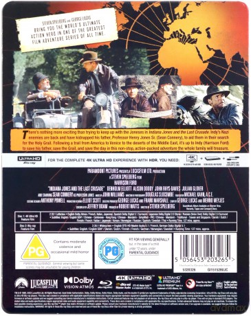 Indiana Jones And The Last Crusade (Indiana Jones i ostatnia krucjata) (steelbook) [Blu-Ray 4K]+[Blu-Ray]