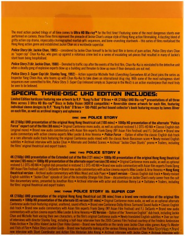 The Police Story Trilogy (Limited) [Blu-Ray 4K]+[Blu-Ray]