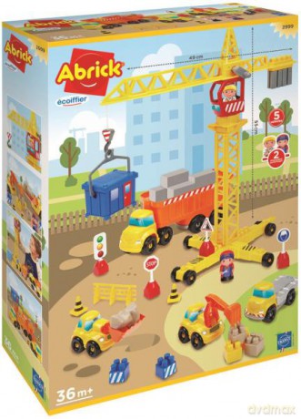 Abrick Zestaw budowlany z dźwigiem 55 cm 2999 [KLOCKI]