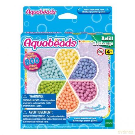 AQUABEADS Pastelowe koraliki podstawowe zestaw uzupełniający 31505