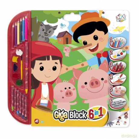AS GIGA BLOCK Zestaw dla artysty 5w1 Baśnie 18062725