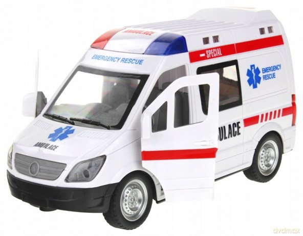 Auto Ambulans zdalnie sterowany, światło, dźwięk