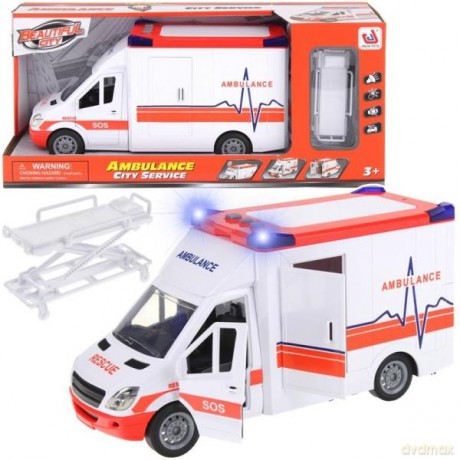 Auto Ambulans, karetka światło, dźwięk
