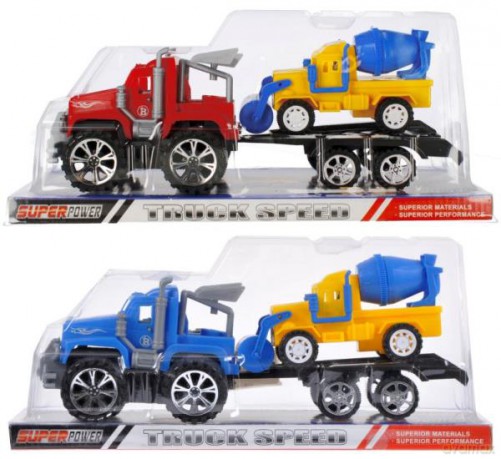 Auto ciężarowe laweta z koparką 454111 mix