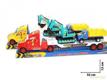 Auto laweta z samochodzikami pod kloszem