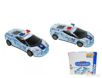 Auto policyjne 15 cm z napędem, światło, dźwięk 1002.