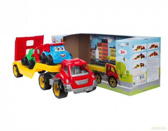 Auto Transporter z pojazdami budowlanymi TechnoK 3930 mix