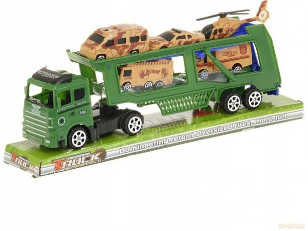 AUTO WOJSKOWE LAWETA+ 5 POJAZDÓW 32X16X6,5CM