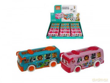 Autobus zwierzątek friction 12 cm 2 kolory 958-3 mix