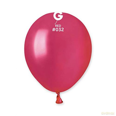 Balon AM50 metaliczne 5" czerwone 32/100 szt