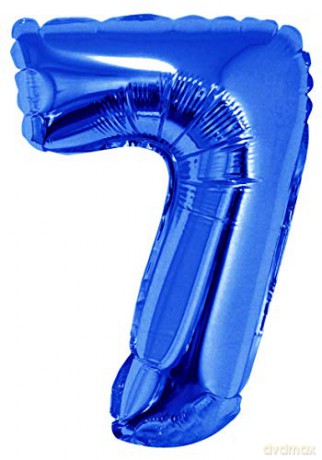 Balon foliowy "Cyfra 7", niebieska, 35 cm