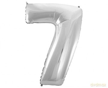 Balon foliowy "Cyfra 7", srebrna, 92 cm