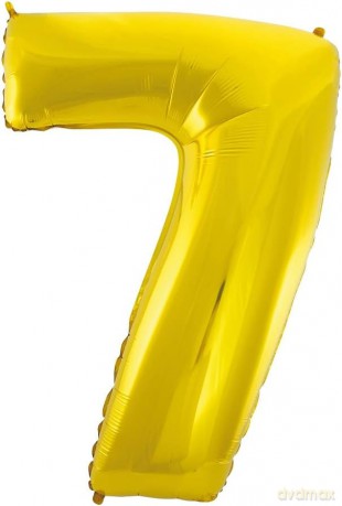 Balon foliowy "Cyfra 7", złota, 92 cm