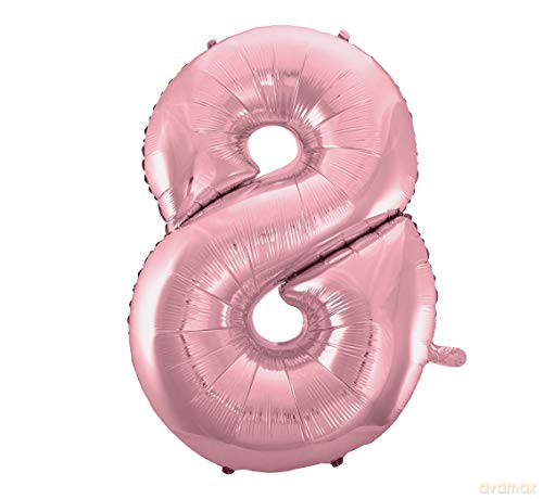 Balon foliowy "Cyfra 8", j. różowa, 92 cm