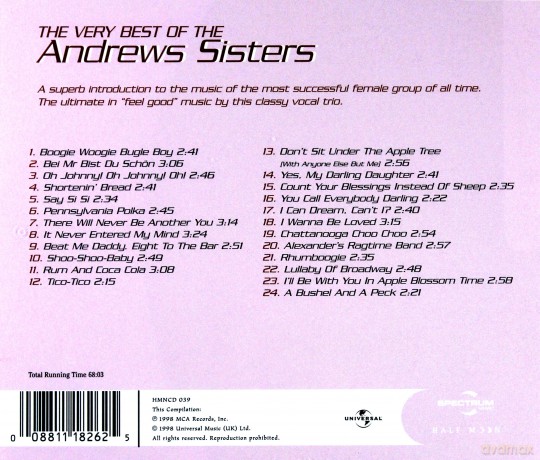 Andrews Sisters: The Very Best Of [CD]