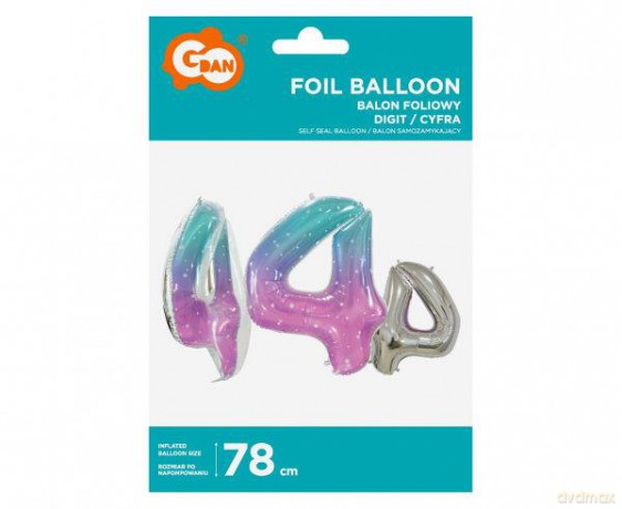 Balon foliowy Cyfra 4 Kosmos 78 cm BC-HKS4