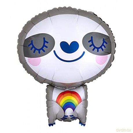Balon foliowy Junior Shape Sloth with Rainbow 40x48 4121501