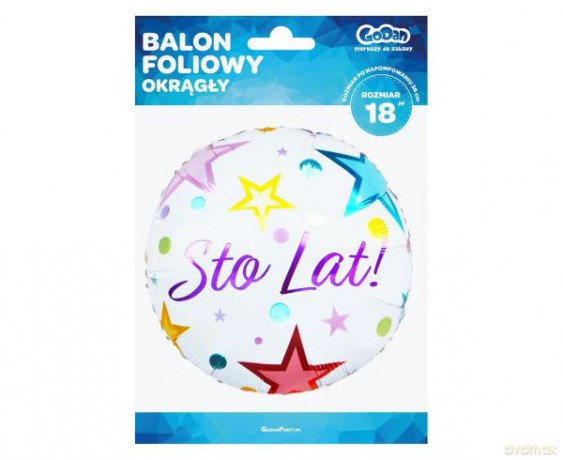Balon foliowy Sto Lat, 18"