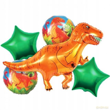 Balon foliowy zestaw Dino 5 szt BZ-HDIN