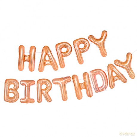Balon foliowy zestaw liter Happy Birthday, 13 szt. BCF-894