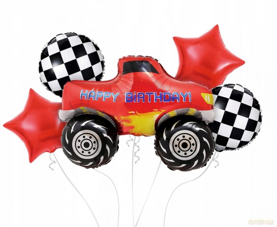 Balon foliowy zestaw Monster Truck 5 szt BZ-HTRK