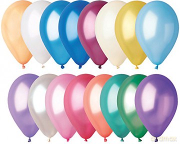 Balon G110 metaliczne 12" różnokolorowe 82/50 szt