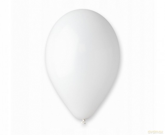 Balon G120 pastel 13" białe 01/50 szt