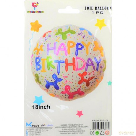 Balon Happy Birthday 46 cm BCF-174 mix